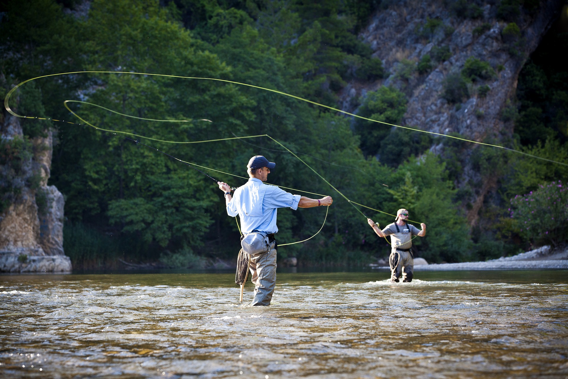 Faire de la pêche à la mouche sur la rivière Allier en Haute-loire